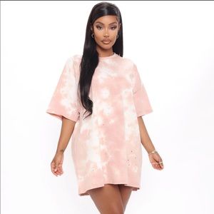 It's Do Or Dye Tunic Dress - Rose